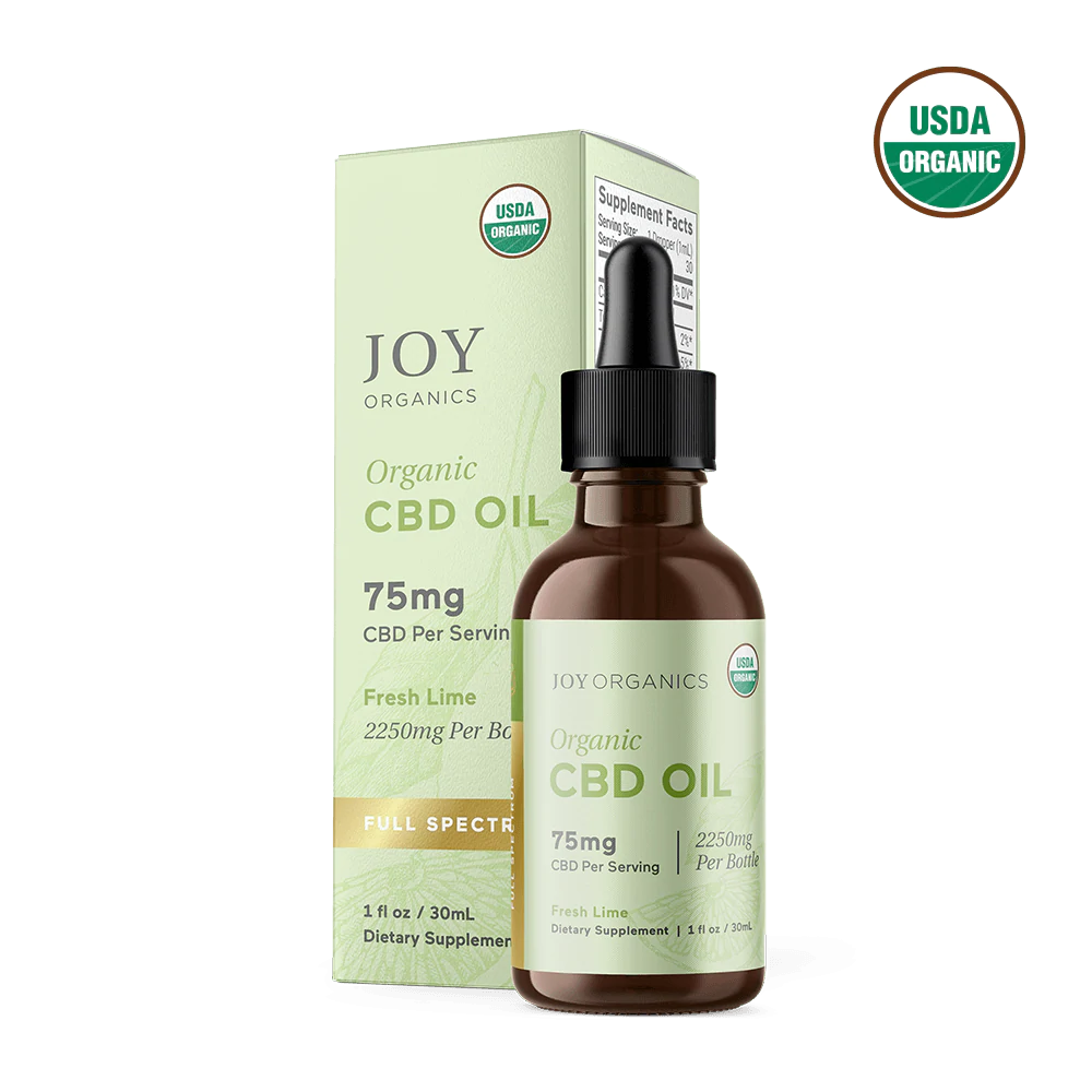 Joy Organics Fresh Lime: Organic Full Spectrum CBD Tincture with THC