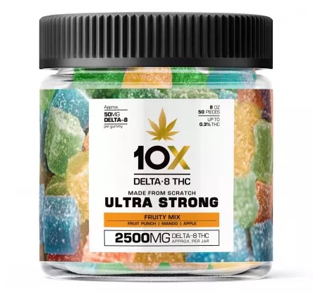 0X Delta-8 THC Ultra Strong Gummies - Fruity Mix