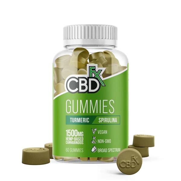 CBDFX CBD Gummies with Turmeric and Spirulina