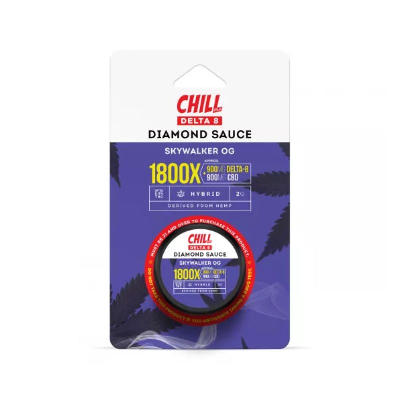 Chill Plus Delta-8 THC Live Resin Diamond Sauce - Skywalker OG - 1800X