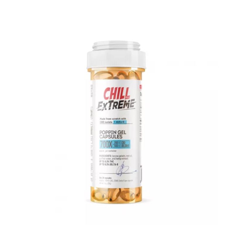 Chill Plus Extreme CBD Delta-8 THC Poppin Gel Capsules