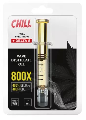 Chill Plus CBD + Delta-8 Vape Distillate Oil Concentrate Syringe