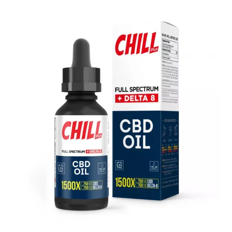 Chill Plus Full Spectrum Delta-8 CBD Oil - 1500X