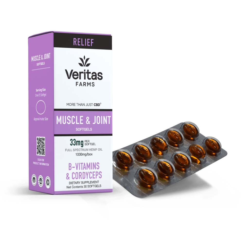 Veritas Farms Muscle and Joint CBD Softgels