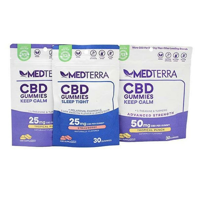 Medterra CBD Gummies : 750 - 1500mg per Bag